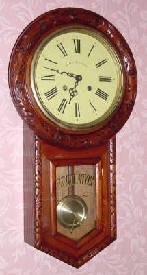 C.1980, Korean, 8-day time/strike wall clock (could be 31 day, has large springs and key). — Antique Clocks Price Guide