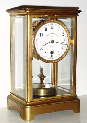 C.1910, French, Grivolas 400 Day Torsion Timepiece, in a brass and glass or "crystal" style case. — Antique Clocks Price Guide