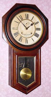 C.1900, Ansonia Clock Co., New York, "Regulator A" , in walnut, 8-day time and strike. — Antique Clocks Price Guide
