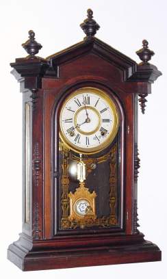 C.1880, Welch, Spring and Co., LUCCA, V.P., rosewood shelf clock, 8-day, time and bell strike. — Antique Clocks Price Guide
