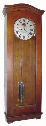 C.1910, Standard Electric Time Co., Springfield, Mass, Self Winding Master Clock, in Black Walnut, and with 2-jar compensating pendulum. — Antique Clocks Price Guide