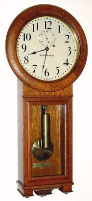 C.1890, Seth Thomas Clock Co., Thomaston, Conn., "Regulator No. 2", 8-day weight timepiece in oak. — Antique Clocks Price Guide