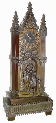C.1830, French, "Pendule Romantique" , a la Cathedrale, in bronze and in very good original condition. — Antique Clocks Price Guide
