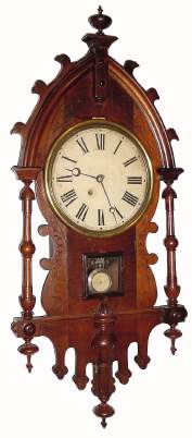 C.1870, George A. Jones and Co., New York, NY, 8-day walnut timepiece, the FRITZ. . — Antique Clocks Price Guide