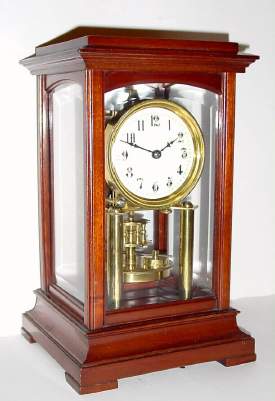 C.1903, Gustav Becker, 400-day torsion pendulum timepiece in a nice mahogany case with Becker disc pendulum. — Antique Clocks Price Guide