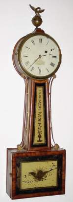 C.1825, Aaron Willard, Jr., Boston, 8-day banjo timepiece. — Antique Clocks Price Guide