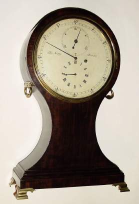 C.1860, Scottish, Single Fusee Balloon timepiece, large with a painted regulator dial with separate seconds, minutes and hours, and with the inscription "The Ivory, Dundee". A family of clock makers named Ivory worked in Dundee from 1730 onwards. — Antique Clocks Price Guide