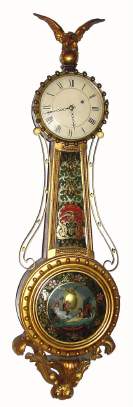 C.1920, Massachusetts Girandole , made with an aged look to appear as a C.1815 Lemuel Curtis. — Antique Clocks Price Guide