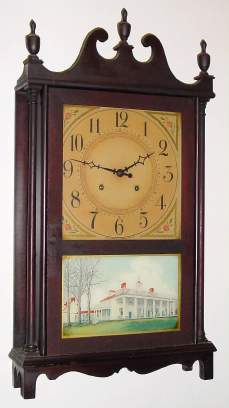 C.1926, William L. Gilbert Clock Co., Winsted, Conn., "Riley Whiting" , 8-day time and gong strike Pillar and Scroll mantel clock [spring movement]. — Antique Clocks Price Guide