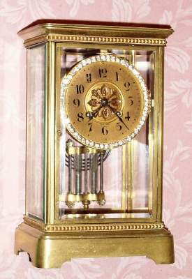 C.1910, French, Marti and Cie, 8-day time/strike crystal regulator. — Antique Clocks Price Guide