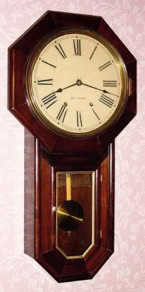 C.1898, Seth Thomas Clock Co., "Globe" . 8-day time and strike wall clock, long drop octagon. — Antique Clocks Price Guide