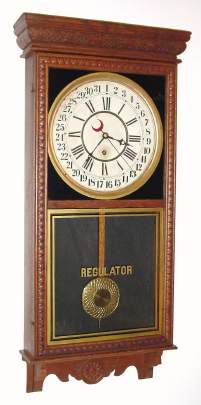 C.1908, Sessions Clock Co., Forestville, Conn., "Regulator H" , 8-day, time and calendar store regulator. — Antique Clocks Price Guide