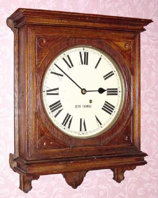 C.1904, Seth Thomas Clock Co., Thomaston, Conn., "Office No. 5" , 8-day wall timepiece. — Antique Clocks Price Guide
