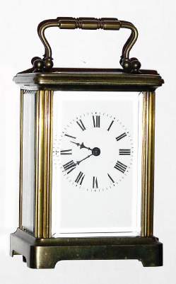 C.1915, French, Brass Cased Carriage timepiece in an Obis, souvenir quality case, still in very good original condition — Antique Clocks Price Guide