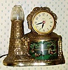  C.1940, United Electric Clock Corp., Brooklyn, NY, Lighthouse, 110v, electric timepiece, the sail boats within the viewing area, moving from right to left while running. 