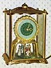  C.1940, United Electric Clock Corp, Brooklyn, NY, DANCING LADIES, 100v, electric timepiece, the 4 painted ladies dancing and turning on a turntable below the clock. 