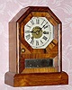  C.1880, Seth Thomas Clock Co., Thomaston, Conn., "Octagon top "E", 30-hour time/alarm cottage timepiece. 