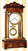  C.1890, French, Marti and Cie, 8-day time and bell strike four pillar mantel clock in the Empire style. 