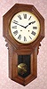  C.1901, Ansonia Clock Co., New York, "Regulator B" , 8-day time and strike, long drop, Octagon school clock. 