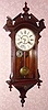  C.1886, New Haven Clock Co., "Regulator, C.C." , 8-day time and cathedral gong strike wall clock.