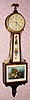  C.1928, Sangano Electric Co., Springfield, Ill, Electric, 110v, time and rod strike banjo wall clock. 