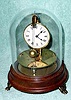  C.1975, C. Terwilliger /Horolovar Co, Bronxville, NY repro BRIGGS ROTARY, 8-day novelty clock under dome, serial No. 957. 