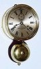  C.1884, Seth Thomas Clock Co., Thomaston, Conn, Outside Bell 30-hour Ship's bell clock, twist bezel. 