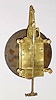  C.1810, French or Austrian, Movement only, pull wind via small rope, with unique dead beat escapement with escape wheel having 6 teeth only, and the escapement external to the clock, the round "pin" shaped pallets attached to the crutch and fully adjustable, clicked pulley attached behind the front plate. 
