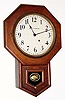  C.1921 Seth Thomas Clock Co., Thomaston, Conn., "Drop Octagon 10", 8-day schoolhouse timepiece, short drop. 