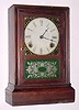  C.1865, Atkins Clock Co., Bristol Conn, 8-Day, COTTAGE in rosewood with original tablets. 