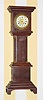  C.1908 Unknown, 30-hour Ansonia backwind lever movement fitted to a miniature tall clock case.