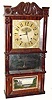  C.1832 C. and L. C. Ives, 8-day time/strike triple-decker shelf clock, with large, strap brass roller pinion movement.