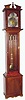  A C.1840, French Lantern Style Morez movement, 2-weight, now in a modern walnut veneer tall case. 