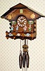  C.1990, German, 30-hour time/strike/music cuckoo clock, animated. 