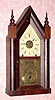  C.1870, New Haven Clock Co., 8-day time, strike and alarm steeple clock. 