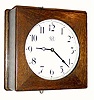  C.1904 National Magnetic Clock Corp., Buffalo, New York, Battery wall timepiece. This firm under license from the Tiffany Electric Mfg. Corp. produced battery timepieces. 