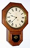  C.1910, Seth Thomas, "12 INCH DROP OCTAGON" , oak cased, 8-day schoolhouse timepiece. 