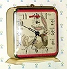  C.1951, E. Ingraham and Co., Bristol, Conn, "Bugs Bunny" , 30-hour novelty alarm timepiece (Bug's left hand has a carrot, rocking in and out as he appears to eat it).