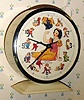  C.1965, Bayard, France, "Snow White" (Blanche Neige) , 30-hour novelty alarm timepiece (Blue Bird above Snow White's hand rocks back and forth as clock runs).