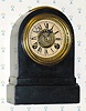  C.1865, Terry Clock Co, Waterbury, Conn, Mini Timepiece with alarm, one day, key wind, iron cased pendulette. 