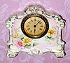  C.1900, Ansonia Clock Co., NY, "Bluebird" , 30-hour porcelain timepiece. 