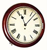  C.1920, German, for the English market, 8-Day, time only dial clock, mahogany case. 