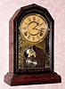  C.1880, E. Ingraham and Co., "CRYSTAL" , 8-Day shelf clock, octagon top, with gesso finish door. 