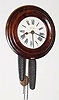  C.1870, German, 30-hour time and alarm wag timepiece. 