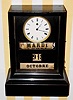  C.1890, French, 30-Day calendar timepiece (separately wound calendar mechanism, with rollers in French). 