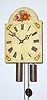 C.1860, German, 30-hour time and strike wag-on-wall, wooden dial.