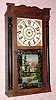  C.1840, Boardman and Wells, Bristol, Conn, 30-hour time/strike wood movement half column and splat shelf clock. 