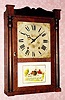  C.1830, Riley Whiting, Winchester, Conn, 30-hour time/strike wood movement half column and splat shelf clock (short case). 