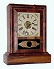  C.1860, Wm. L. Gilbert, Winsted, Conn, Mahogany COTTAGE , 30-hour time, strike and alarm. 
