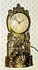  C.1950, Ceramic Clock Co, Chicago, WATERFALL timepiece, 110v, with spiral glass piece that rotates from a cast fountain to simulate running water. 